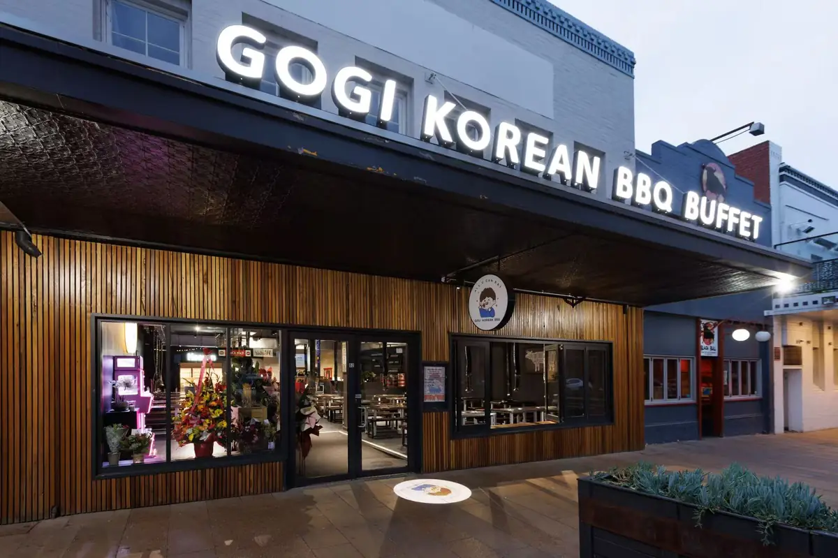 The dining room at GOGI Korean BBQ Buffet in Geelong CBD