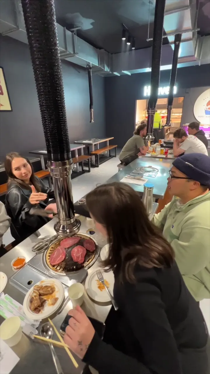 A group of friends eating Korean BBQ at GOGI Geelong